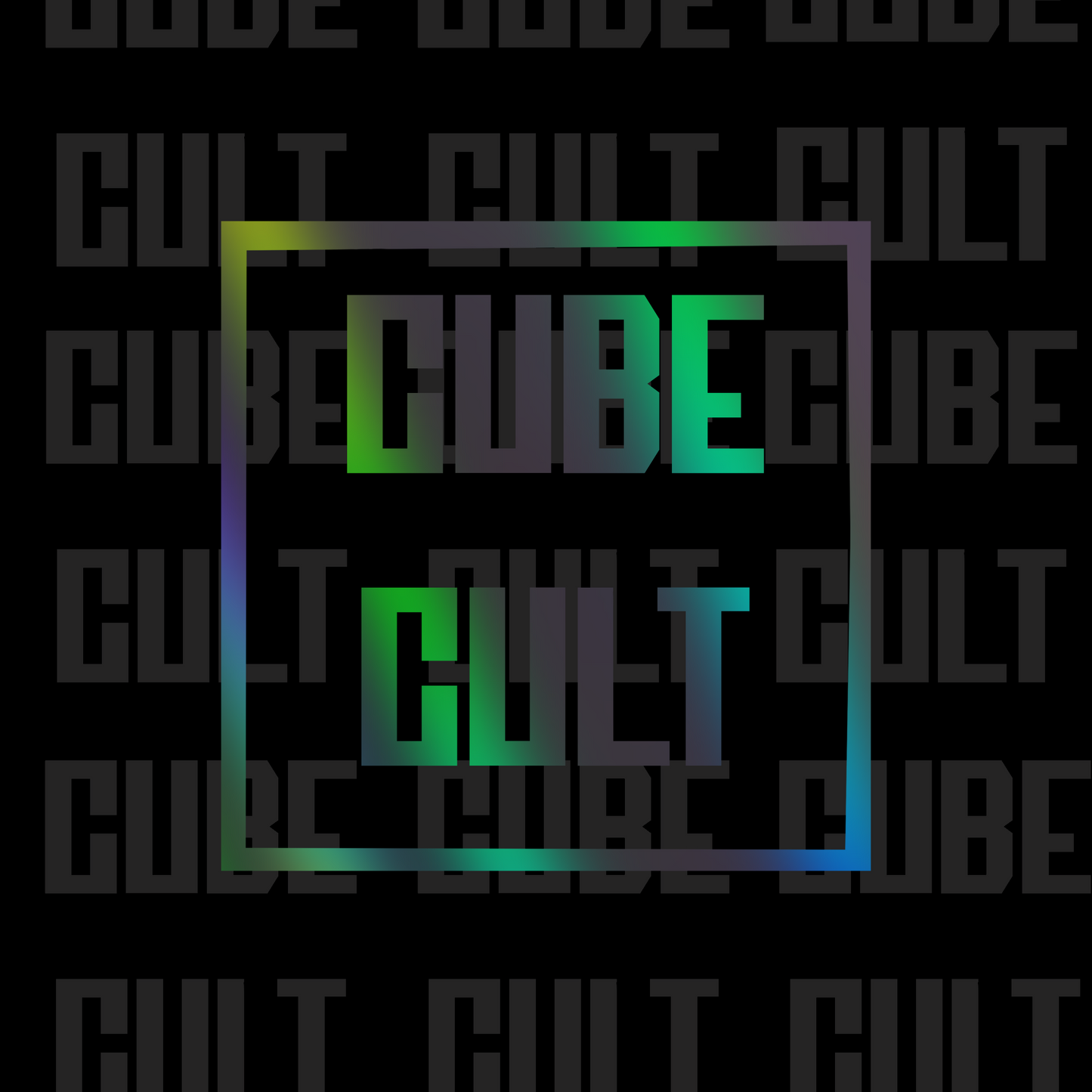 Vinyl CubeCult Original Logo 70mm(w) x 70mm(h) 2x Stickers