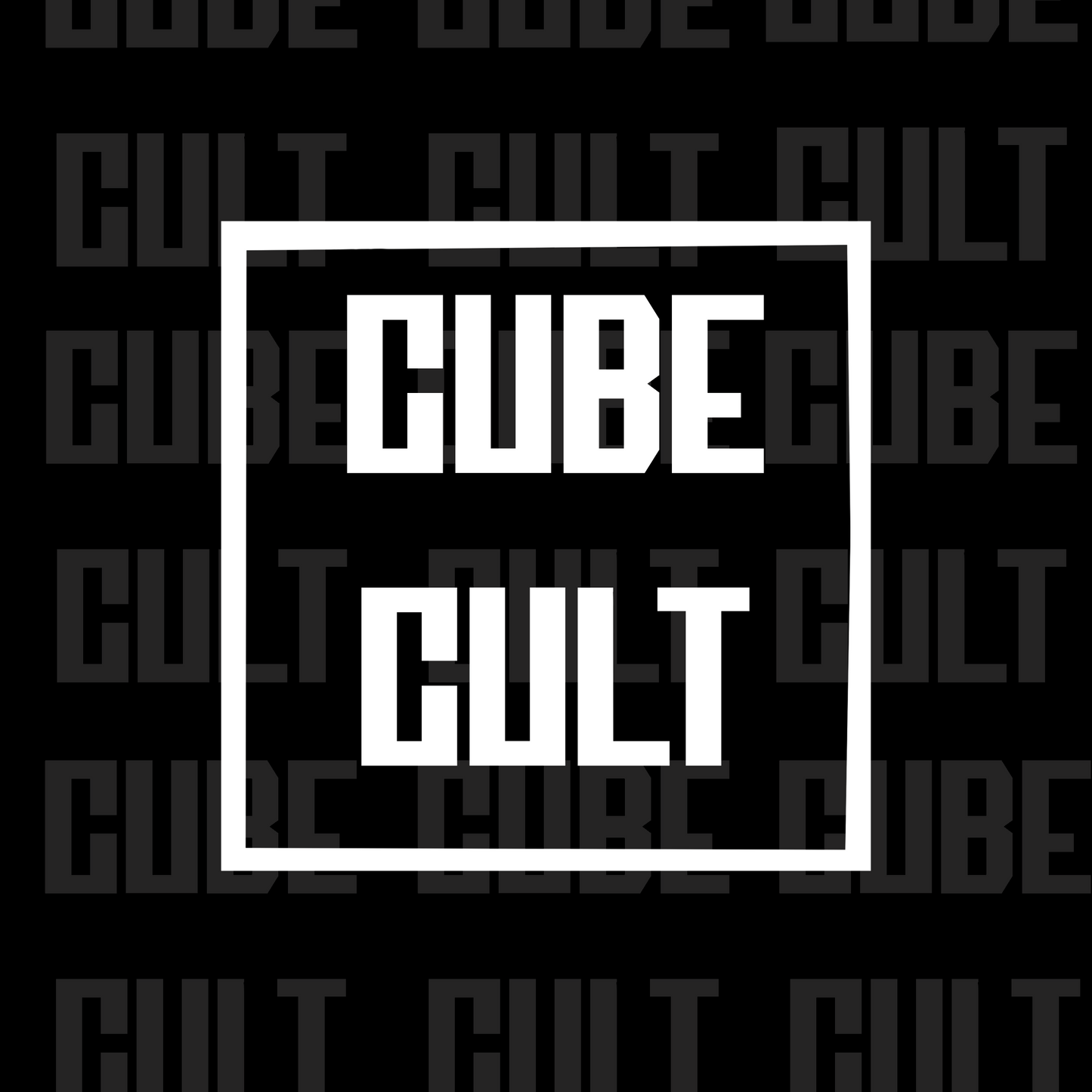 Vinyl CubeCult Original Logo 70mm(w) x 70mm(h) 2x Stickers