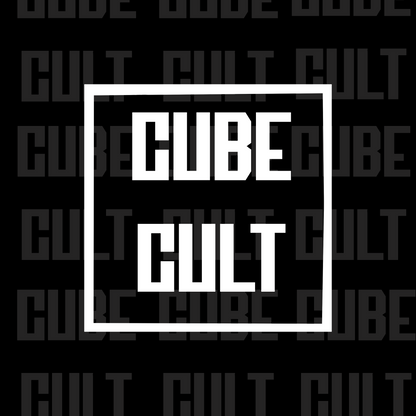 Vinyl CubeCult Original Logo 70mm(w) x 70mm(h) 2x Stickers